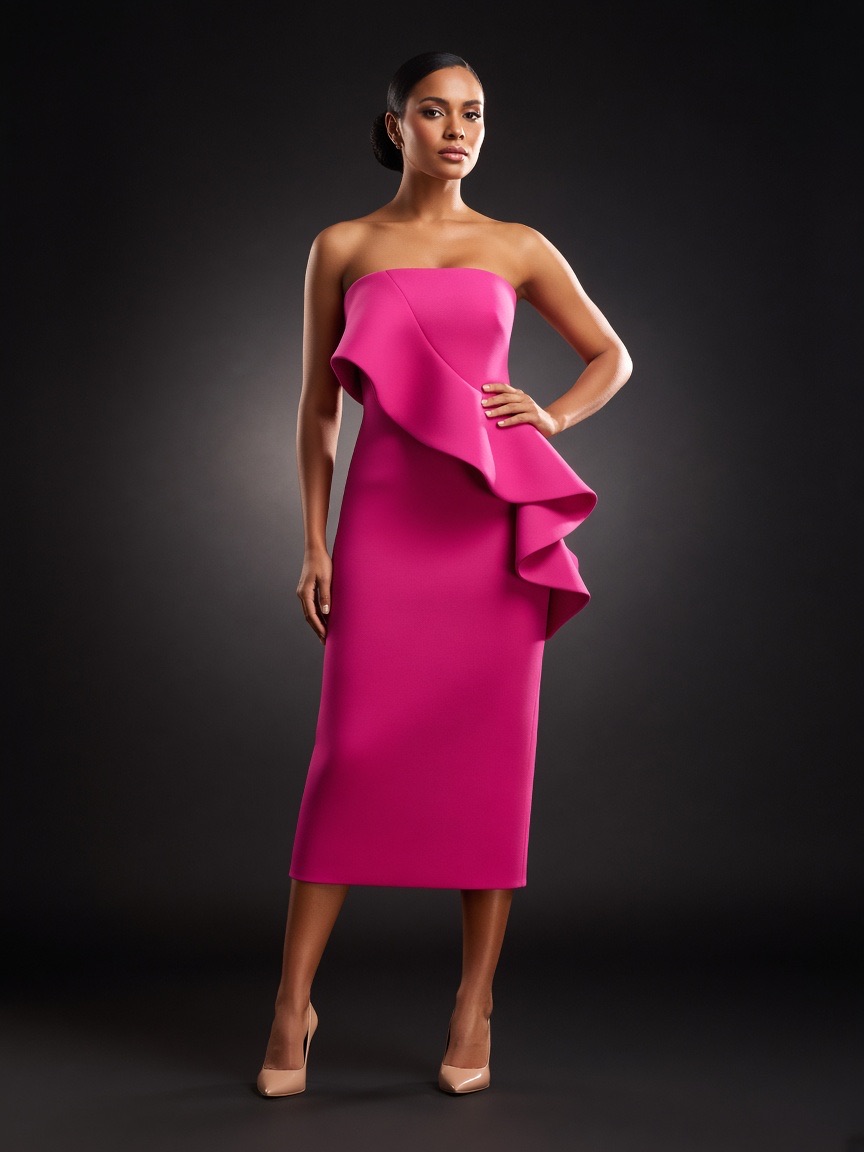 Vestido Rosa Babado